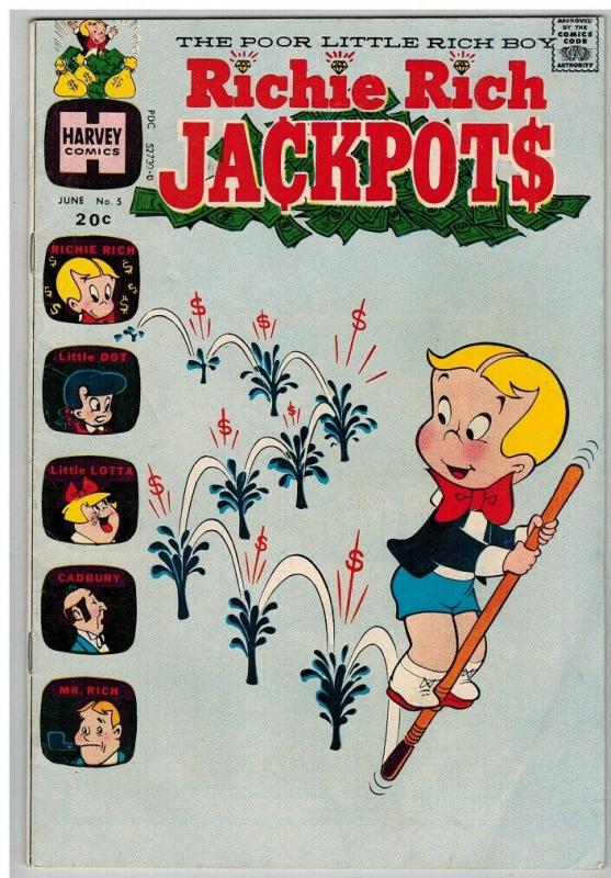 RICHIE RICH JACKPOTS (1972-1982) 5 VG June 1973 COMICS BOOK