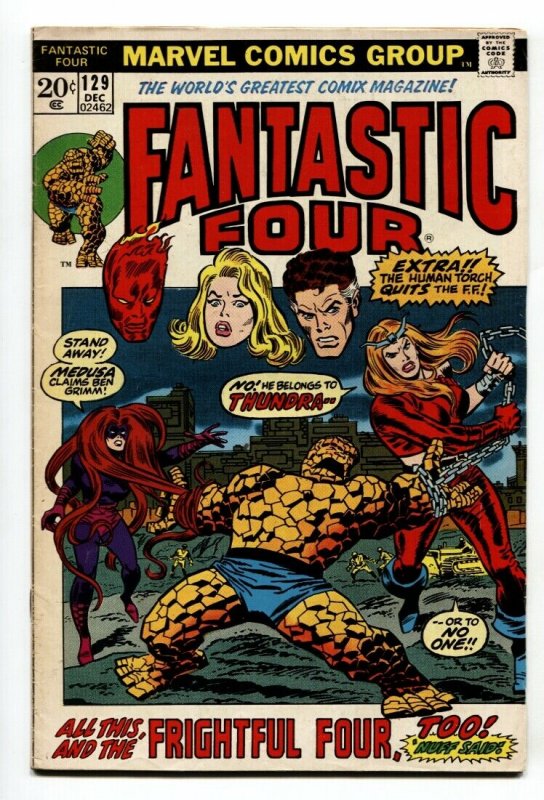 FANTASTIC FOUR #129 comic book-First THUNDRA FN