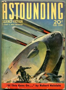 Astounding Pulp February 1940- Robert Heinlein- L Ron Hubbard VG-