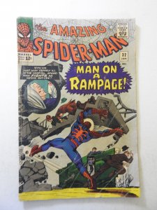 The Amazing Spider-Man #32 (1966) GD/VG Cond moisture damage, moisture damage