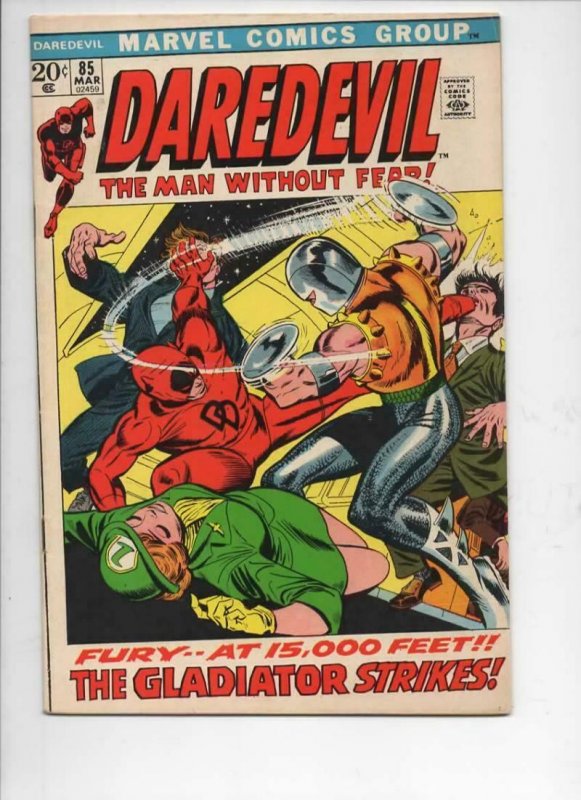 DAREDEVIL #85 FN/VF, Gene Colan, Murdock, Gladiator, 1964 1972, Marvel