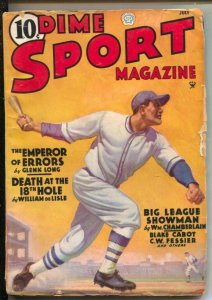 Dime Sport #1 7/1935-Popular-First issue-Baseball-boxing-tennis-horse racing-...