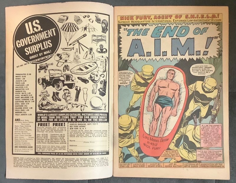 Strange Tales #149 (1966, Marvel) FN-