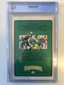 Machine Man (1984)#v2 #1 (CGC 9.6 WP) Tom DeFalco | Barry Windsor-smith Cover