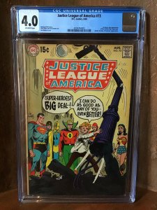 Justice League of America 73 cgc 4.0 ow pages