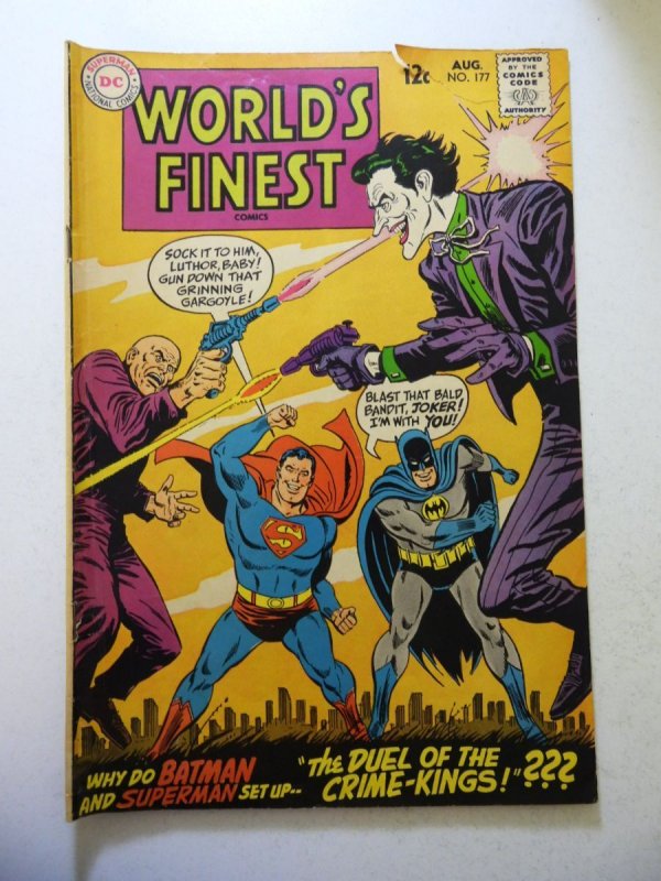 World's Finest Comics #177 (1968) VG Cond cove detached at 1 staple 1&qu...