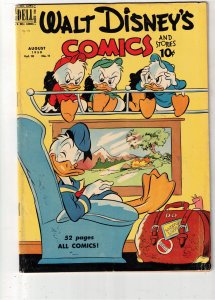 Walt Disney's Comics and Stories #119 (1950) Train Travel Cover VG+ Mick...