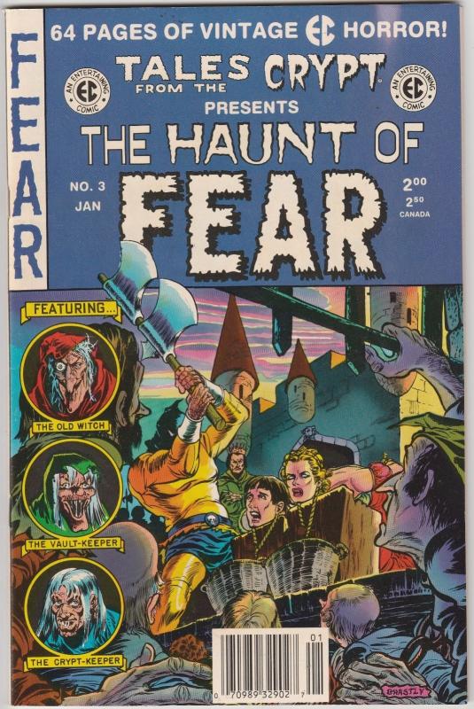 3 Tales from the Crypt EC Comic Books # 1 2 The Haunt of Fear # 3 Horror J66