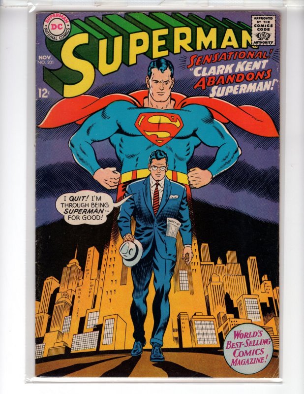 • Superman #201 (1967) Classic Curt Swan Cover!   / NSC-CR500-BI#02