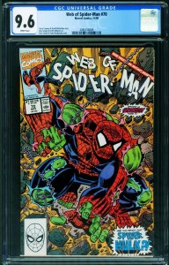 Web of Spider-Man #70  1990 - Marvel -CGC 9.6 - Comic Book-2085316009