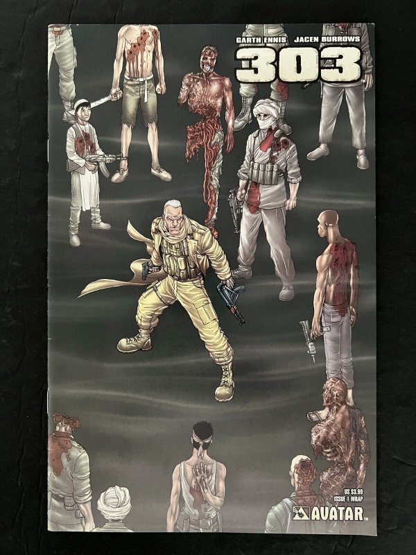 303 Full Set #1B,2B,3  Avatar Comics 2004 Vf+  Wraparound Variant