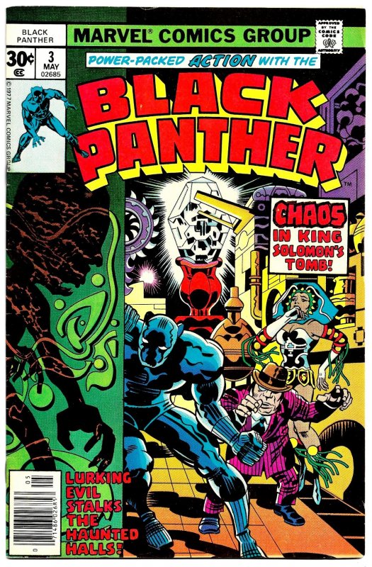 BLACK PANTHER #3 (May1977) 8.0 VF Jack Kirby Back at MARVEL! King Solomon's Tomb