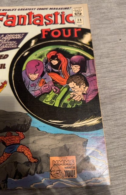 Fantastic Four #38 Sandman! Medusa!  Jack Kirby! Marvel 1965