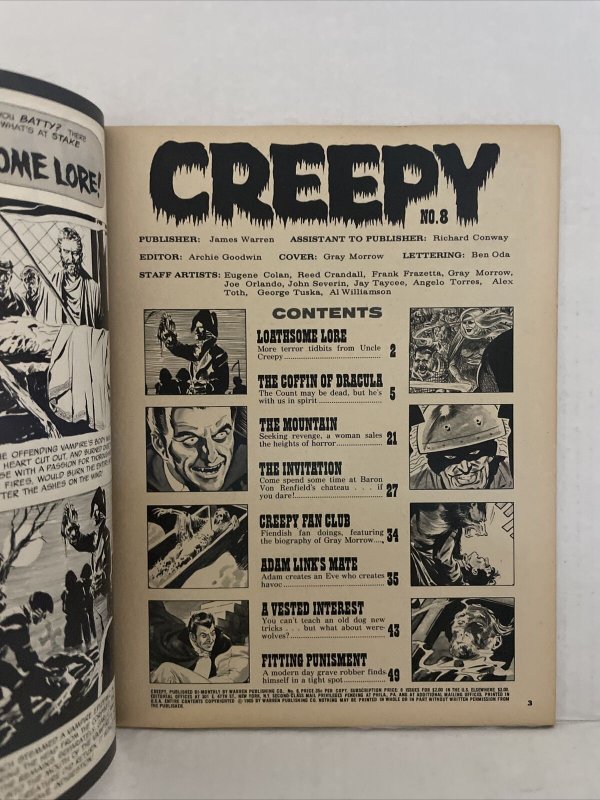 Creepy #8 Warren Magazine 