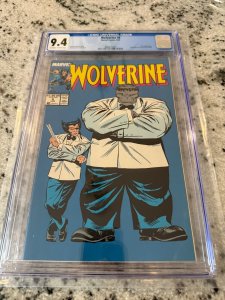 Wolverine # 8 CGC Graded 9.4 Marvel Comic Book Hulk Mr. Fixit 1989 X-Men JH24