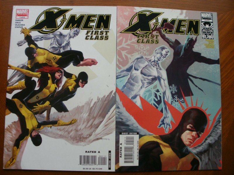 2 Marvel Limited Series X-MEN FIRST CLASS Comic #1 #5 (2006 2007) Parker Cruz