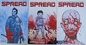 Spread Signed set TPs vol 1-3; vol 1 signed twice!