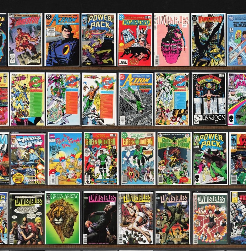 Huge Lot 150+ Comics with Warlord, Power Pack, Hawkworld, Green Lantern & More!