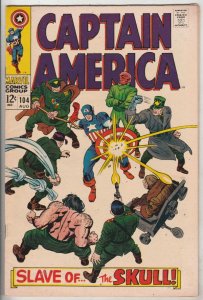 Captain America #104 (Aug-68) FN/VF Mid-High-Grade Captain America