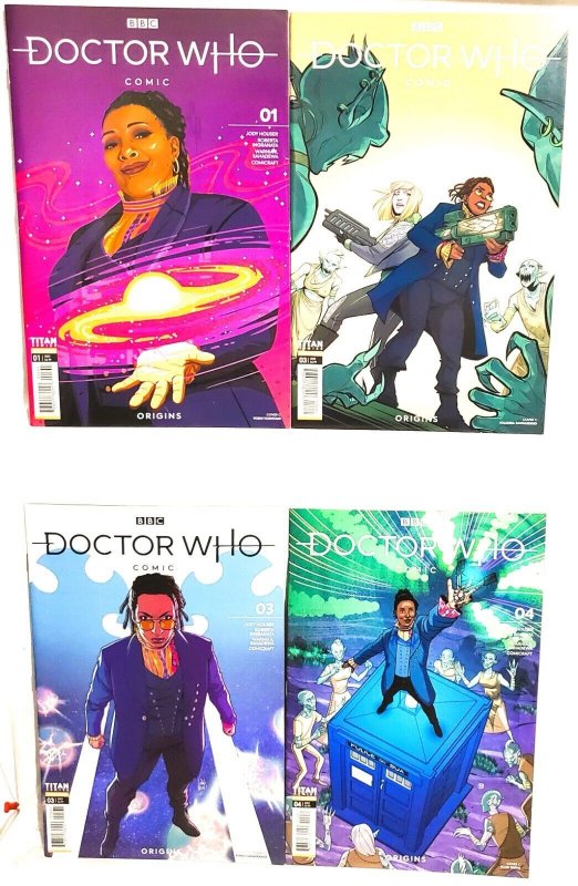 DOCTOR WHO COMIC Origins #1 - 4 Variant Cover C Set Titan Comics Dr Who