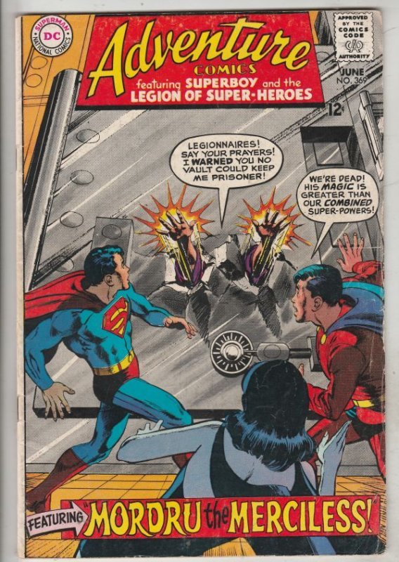 Adventure Comics #369 (Jun-68) FN/VF Mid-High-Grade Legion of Super-Heroes, S...