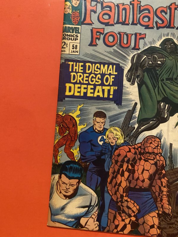 Fantastic Four #58/Silver Age Marvel Comic Book/Dr. Doom & Silver Surfer