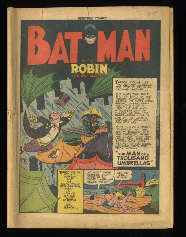 Detective Comics (1937) #87 Coverless Complete! Penguin!