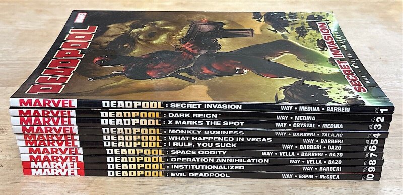 Deadpool by Daniel Way TPB Lot Complete Series/Run Vol 1-10 Paco Medina & Others