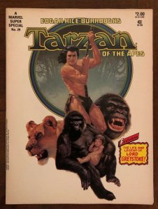 MARVEL SUPER SPECIAL TARZAN #29 in 1983 magazine comic white pages 