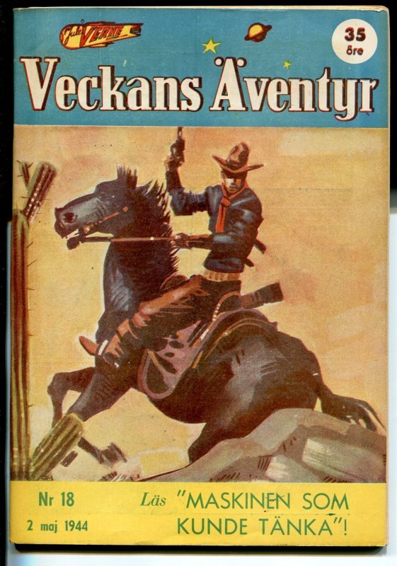 Jules Verne Veckans Aventyr Vol 5 #18 1944-Swedish-comics-Batman-Superman-VF