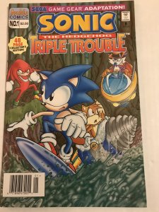 Sonic the Hedgehog Triple Trouble #1 : Archie 1995 VF-; Newsstand Variant