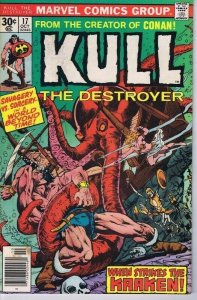 Kull the Destroyer #17 ORIGINAL Vintage 1976 Marvel Comics