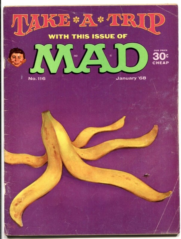 MAD Magazine #116 1968- banana peel cover G/VG 