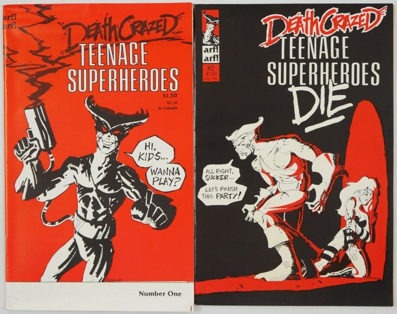 Death Crazed Teenage Superheroes #1-2 FN complete series - jim erskine - set lot