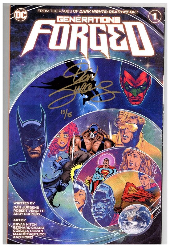 Generations Forged #1 (ONE SHOT) COVER A Signed In Gold Dan Jurgens  w/COA 13/15