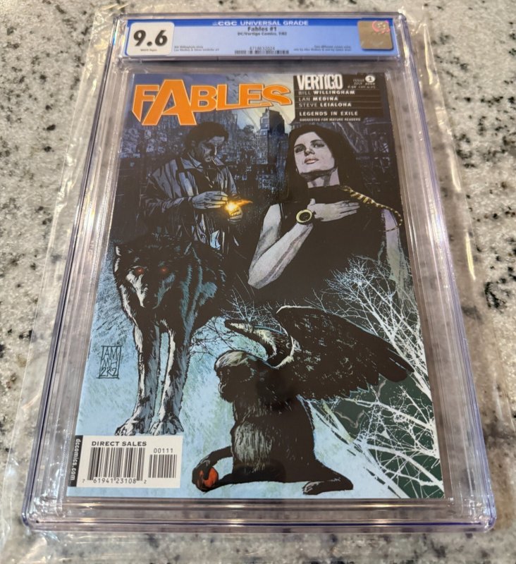 Fables # 1 CGC Graded 9.6 DC Vertigo Comic Book 2002 Maleev Cover Variant JH32