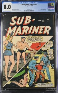 Sub-Mariner Comics #26 1948 CGC 8.0 - Golden Age Namora Cover - Syd Shores -HTF