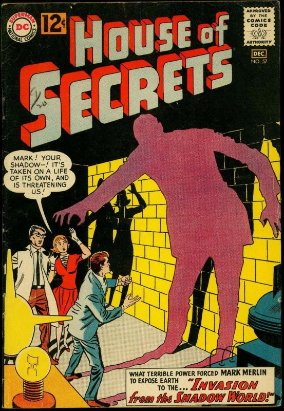 House of Secrets #57 1962- Mark Merlin- Shadow World- DC Comics VG