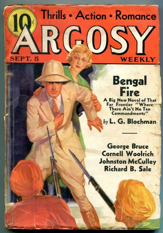 Argosy Pulp September 5 1936- Gun for a Gringo- Bengal Fire VG