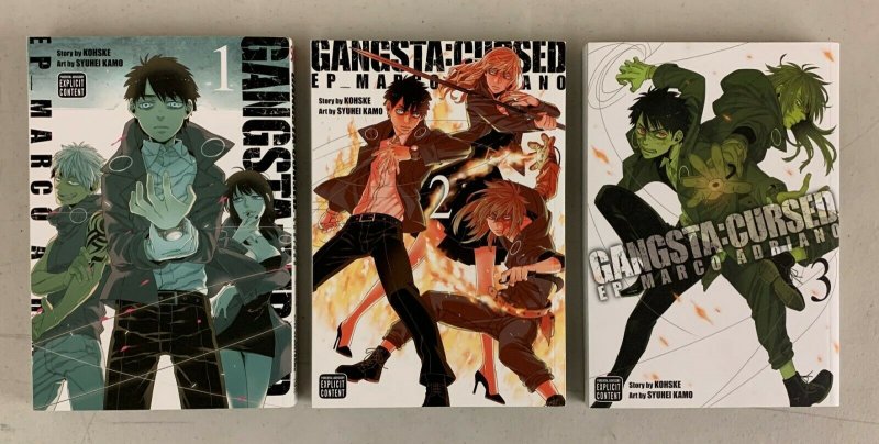 Gangsta Cursed Vol 1 3 Lot Paperback 1 2 3 Kohske International Manga Hipcomic