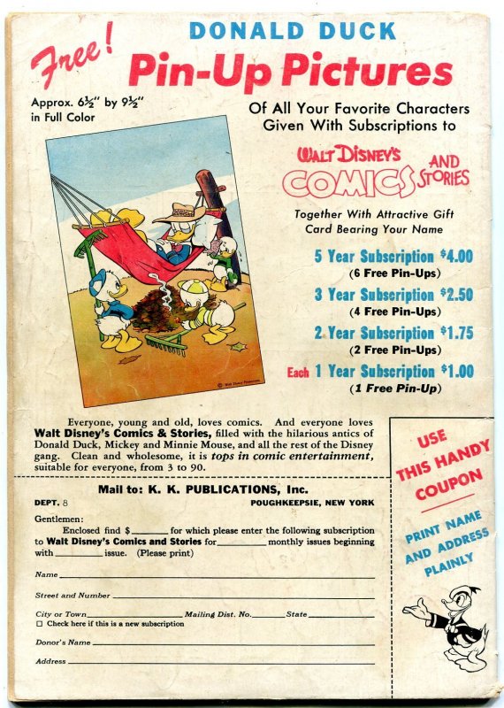 WALT DISNEY'S COMICS AND STORIES #83 CARL BARKS DONALD VG
