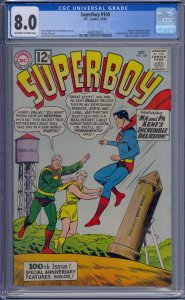 SUPERBOY #100 CGC 8.0 ORIGIN RETOLD 1ST DR. XADU ERNDINE CURT SWAN