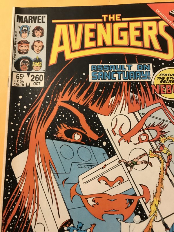 THE AVENGERS #260 : Marvel 10/85 Fn; Beyonder Secret Wars II, Firelord