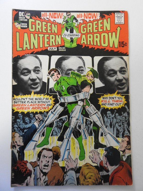 Green Lantern #84 (1971) GD+ Cond cover and 1st 6 wraps detached bottom staple