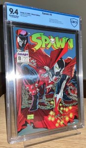 Spawn #8 - Key comic & 1st appearance of Vindicator! CBCS 9.4 - New Slab!