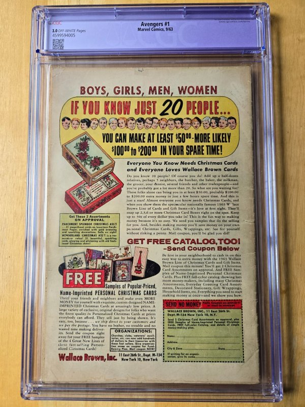 The Avengers #1 (1963) CGC 3.0