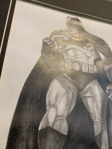 Original Comic Art Pencil Sketch Batman SIGNED. Artist Unknown 11”x14”