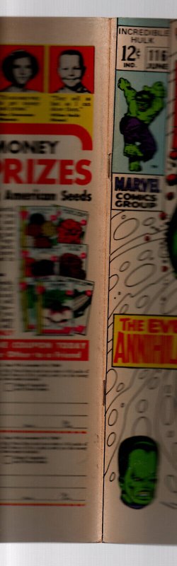 The Incredible Hulk #116 - The Leader - 1969 - (-FN) 