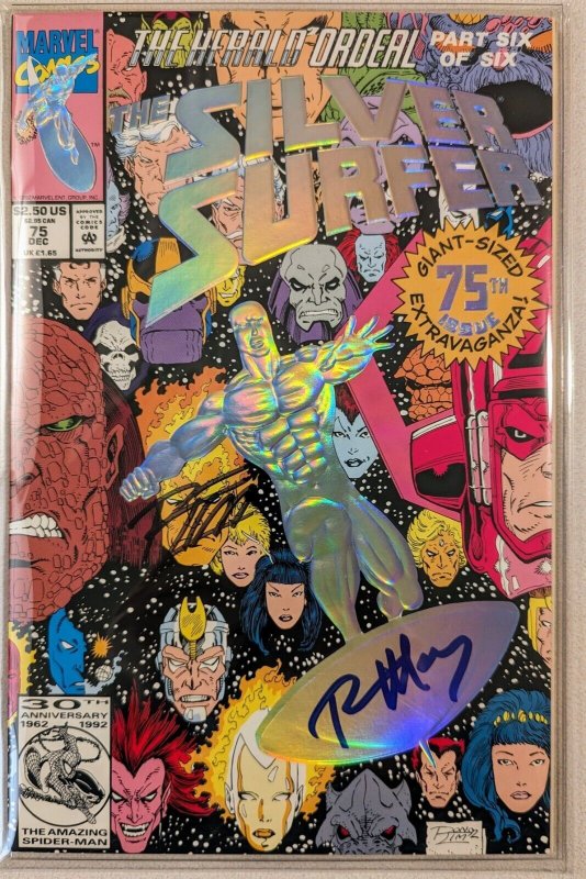 Silver Surfer #75 NM Signed W/COA By Ron Marz And Ron Lim 9.8 Candidate Rare!