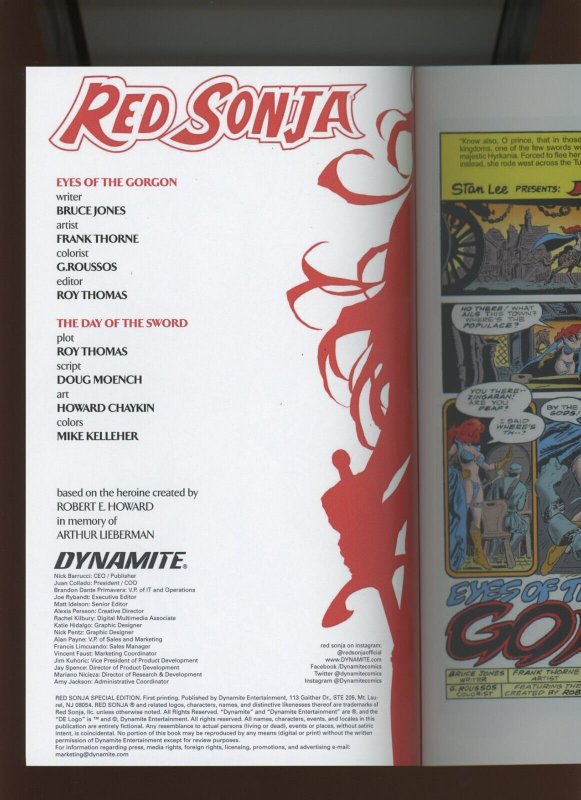 (2020) Red Sonja Special Edition: BLACK & WHITE VARIANT COVER! (9.0/9.2)